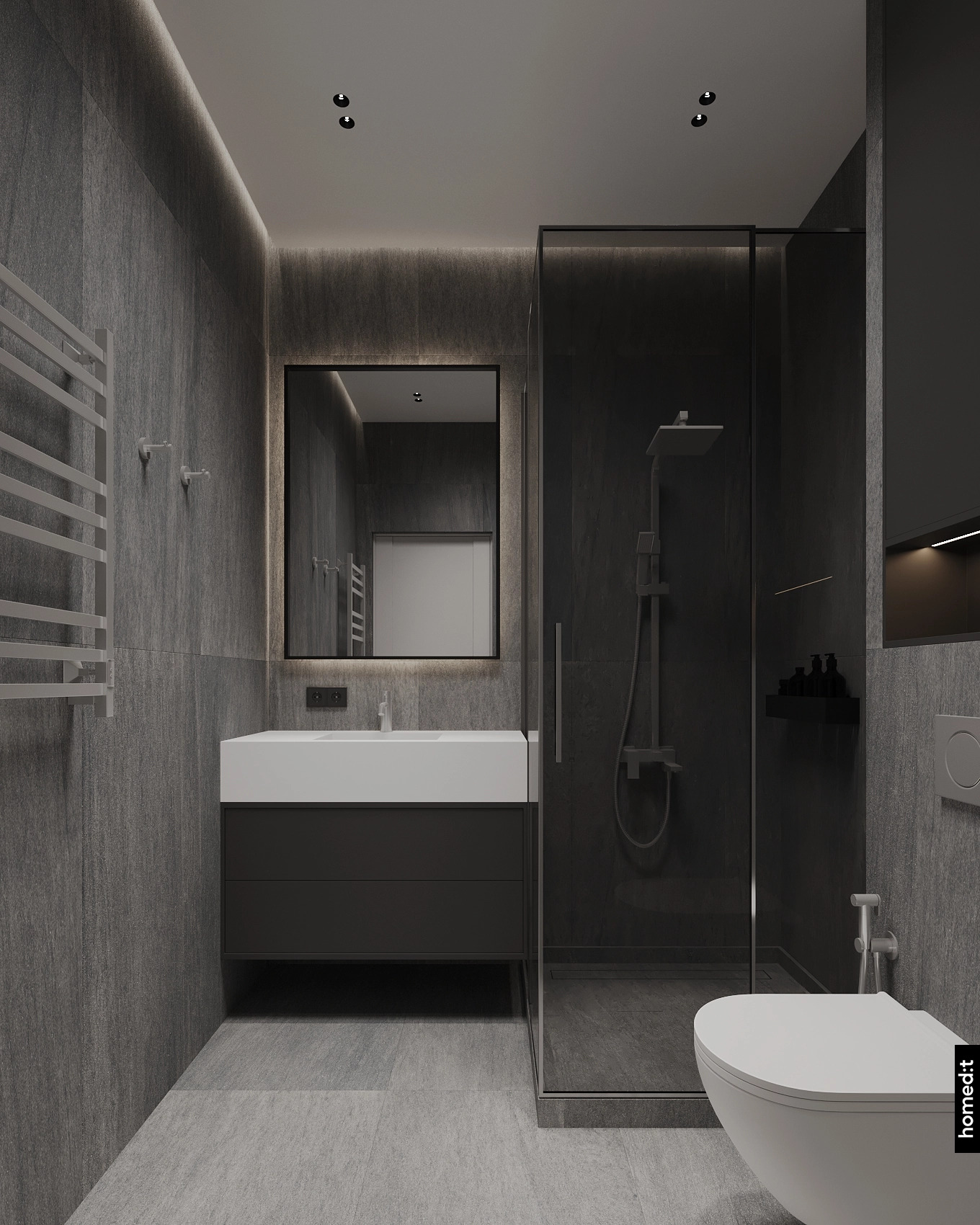Дизайн интерьера санузел 2 в ЖК House Mal Дизайн интерьера санузел 2 в ЖК House Mal